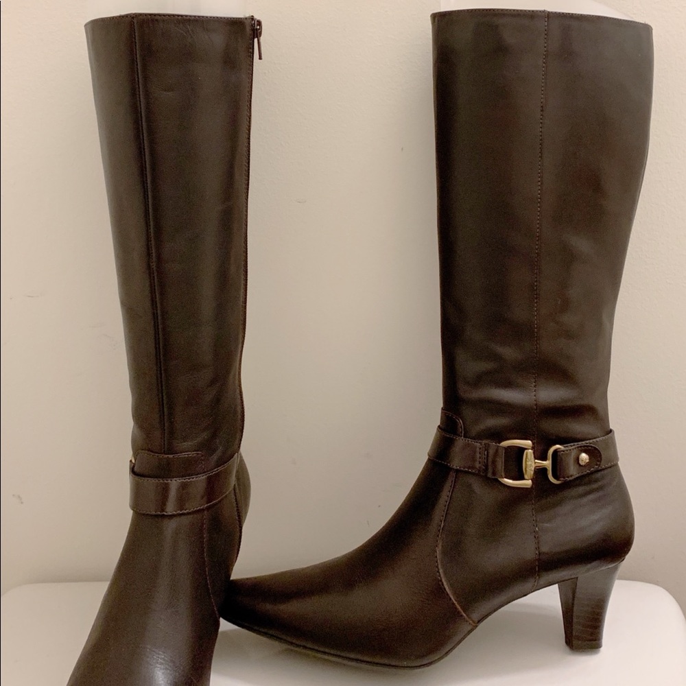 Classic Heeled Leather Riding Boots (iflex)